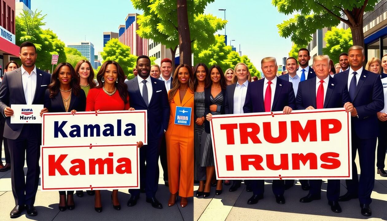 découvrez les célébrités qui affichent leur soutien pour kamala harris ou donald trump lors des prochaines élections. plongez dans l'univers des stars qui influencent l'opinion publique et explorez leurs motivations derrière leur choix politique.